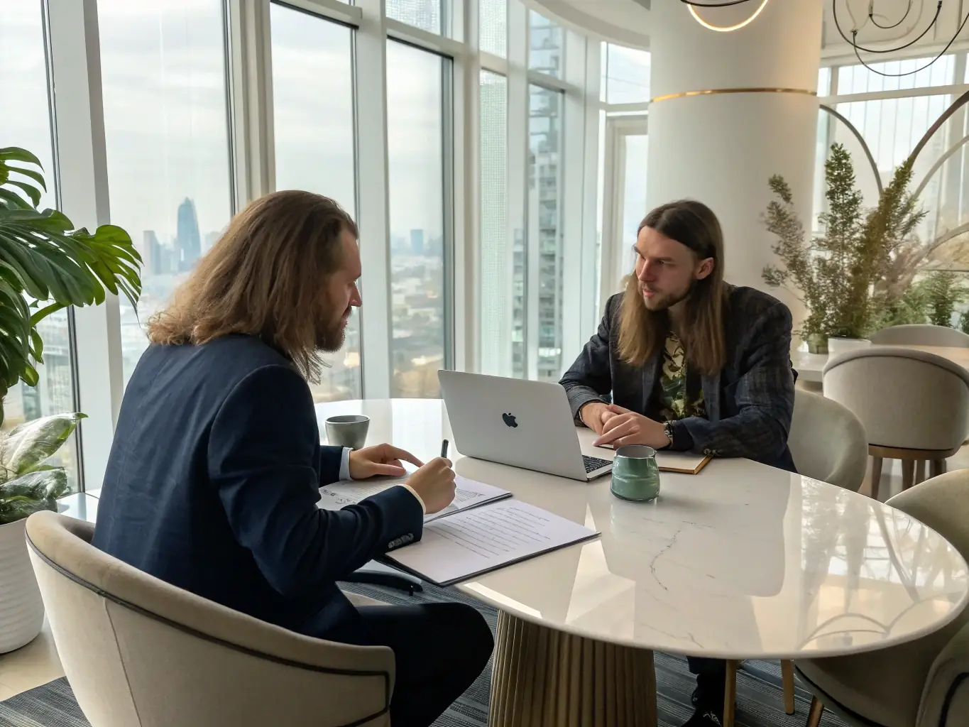 An engaging image featuring an influencer collaborating with a brand representative, showcasing the power of influencer marketing.